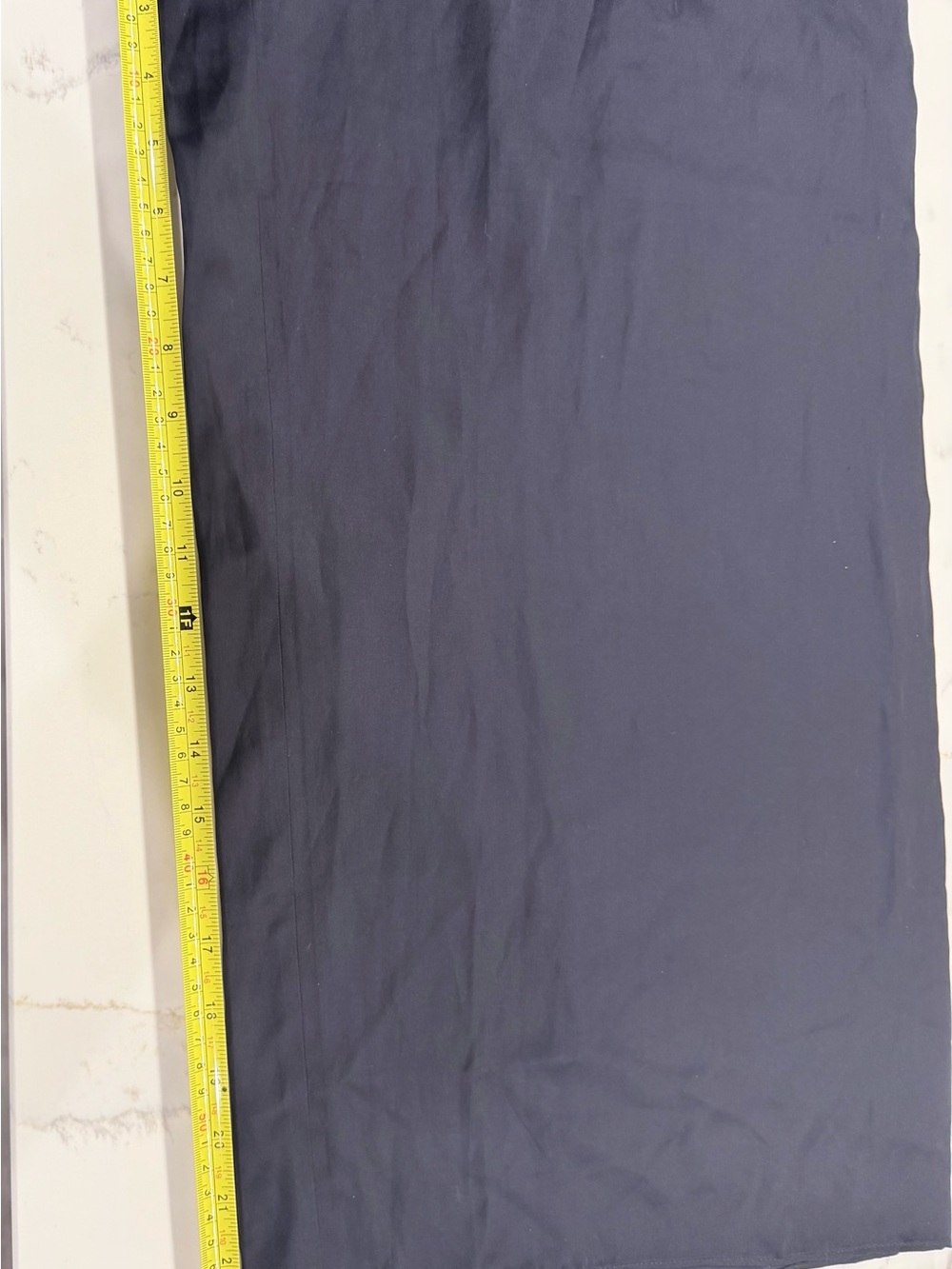 Vince Navy Silk Cotton Blend Wide Leg Pull-On Pants - Picture 6 of 6
